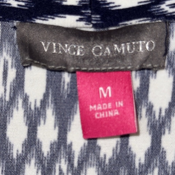 🌹VINCE CAMUTO GEOMETRIC PATTERN V NECKAXI DRESS - Picture 12 of 13